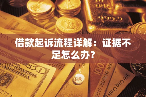 武汉借款起诉流程详解：证据不足怎么办？