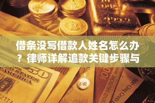 武汉借条没写借款人姓名怎么办？律师详解追款关键步骤与证据链构建