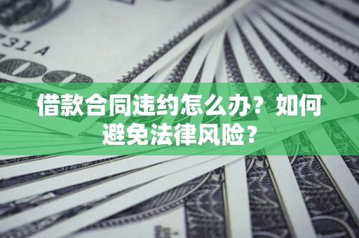 武汉借款合同违约怎么办？如何避免法律风险？