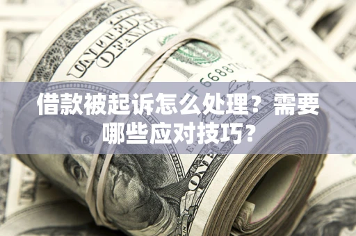 武汉借款被起诉怎么处理？需要哪些应对技巧？